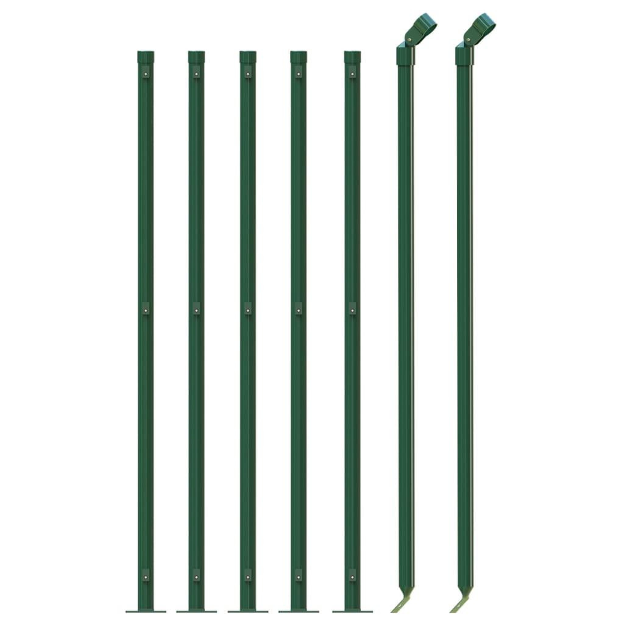 Voir la diapositive 3 : VIDAXL Cloture en treillis metallique avec bride vert 1x10 m