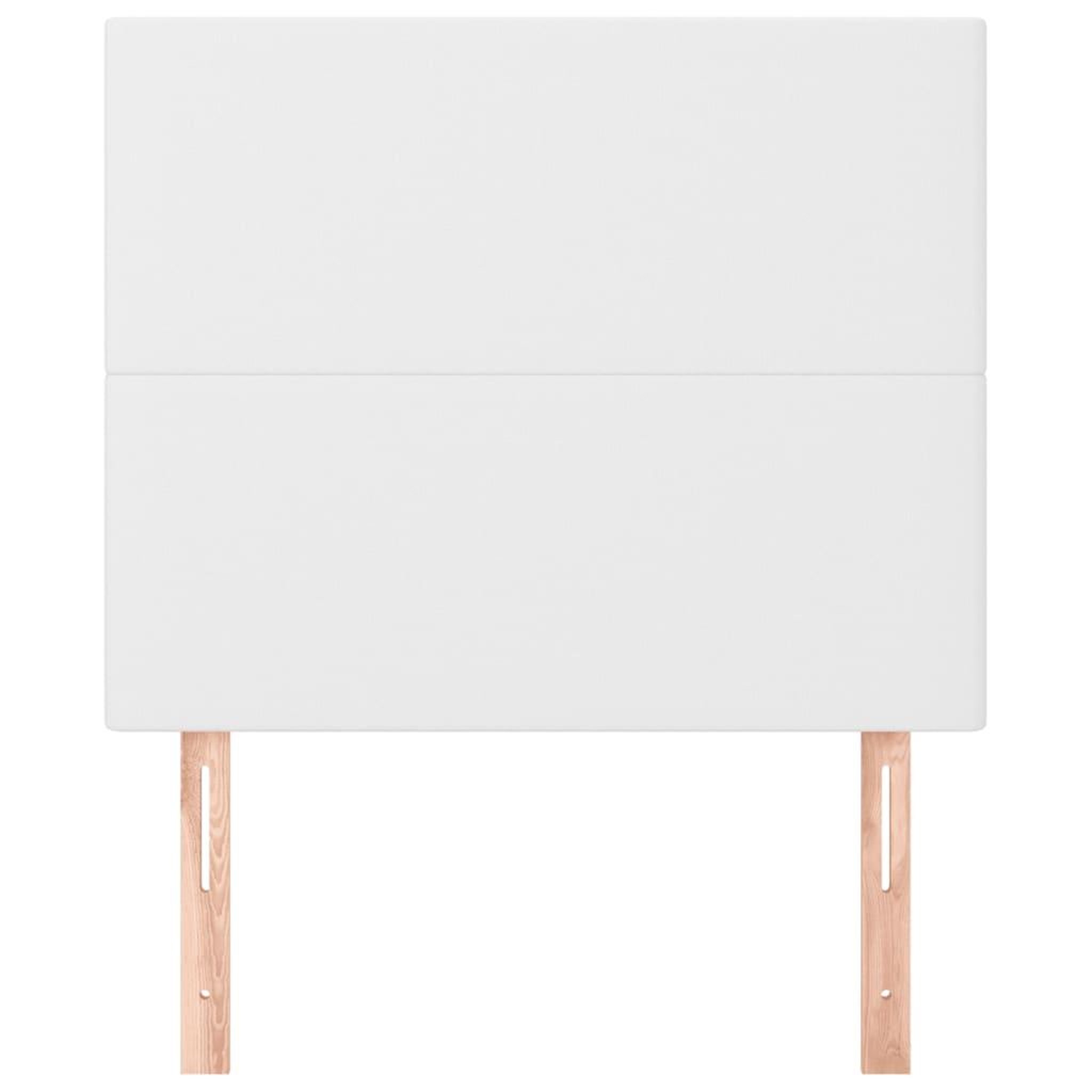Voir la diapositive 3 : VIDAXL Tetes de lit 2 pcs Blanc 100x5x78/88 cm Similicuir