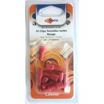 Profile 10 cosses clips isolées femelles rouges