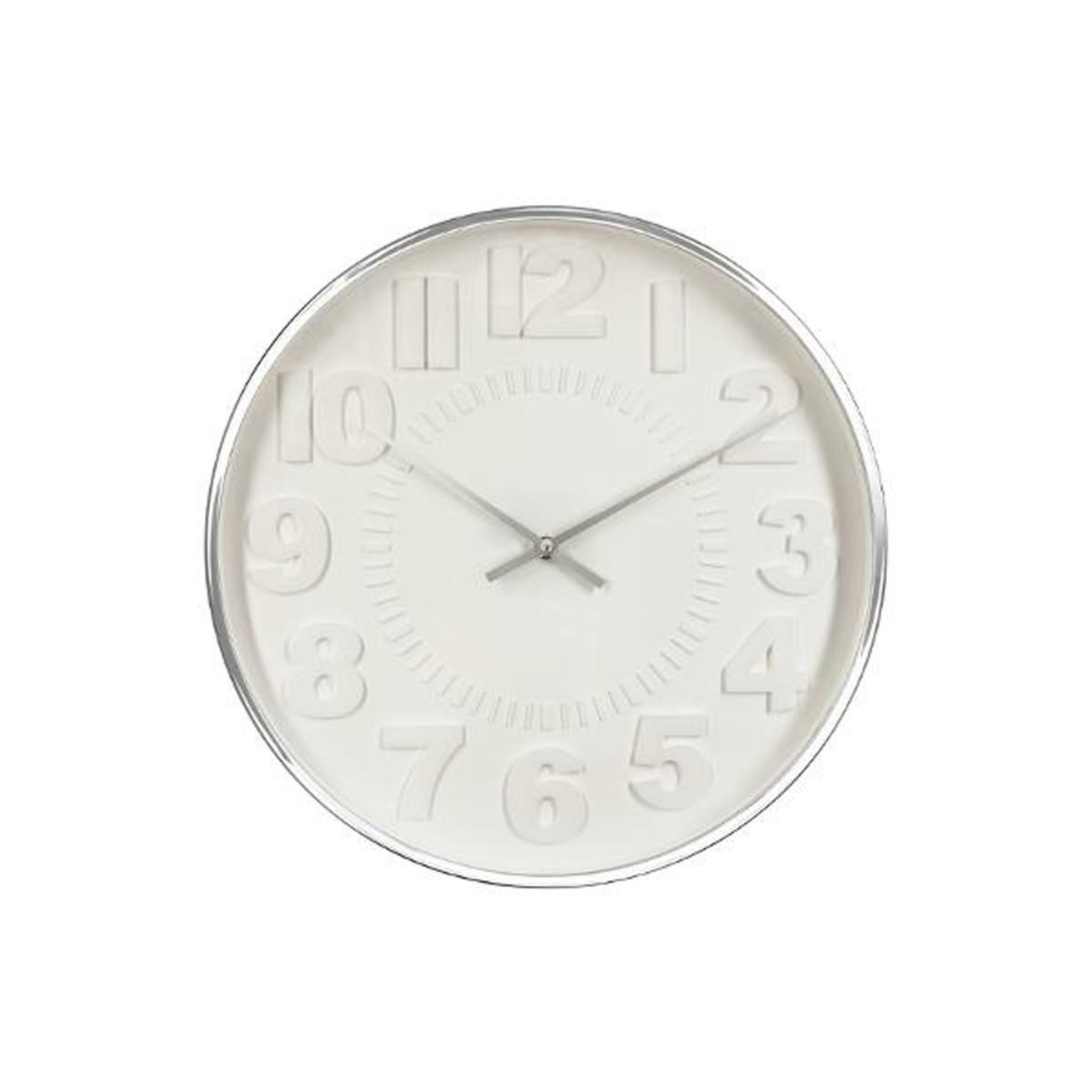 ATMOSPHERA Horloge murale  contemporain  40cm argent