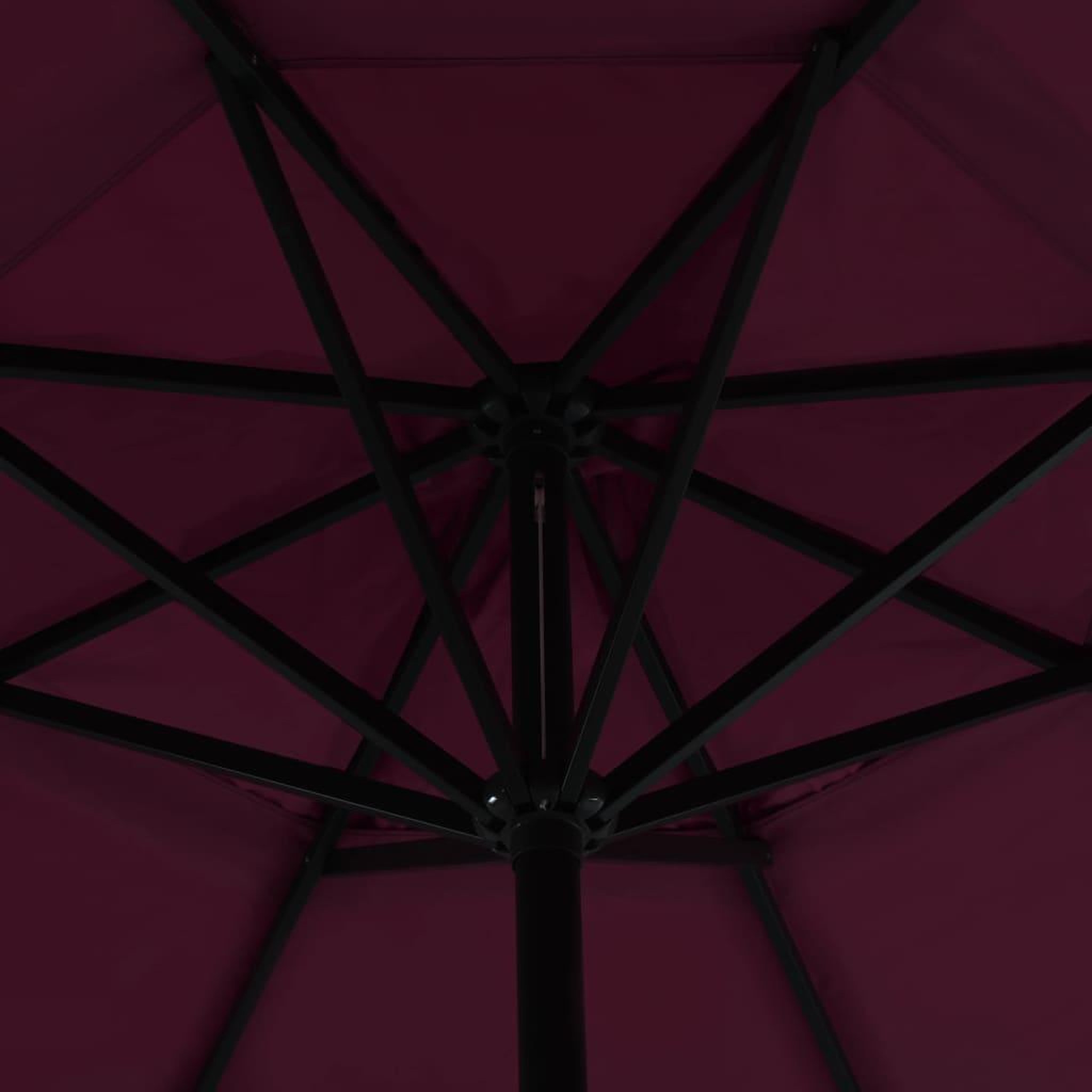 Voir la diapositive 4 : VIDAXL Parasol d'exterieur avec mat en aluminium 500 cm rouge bordeaux