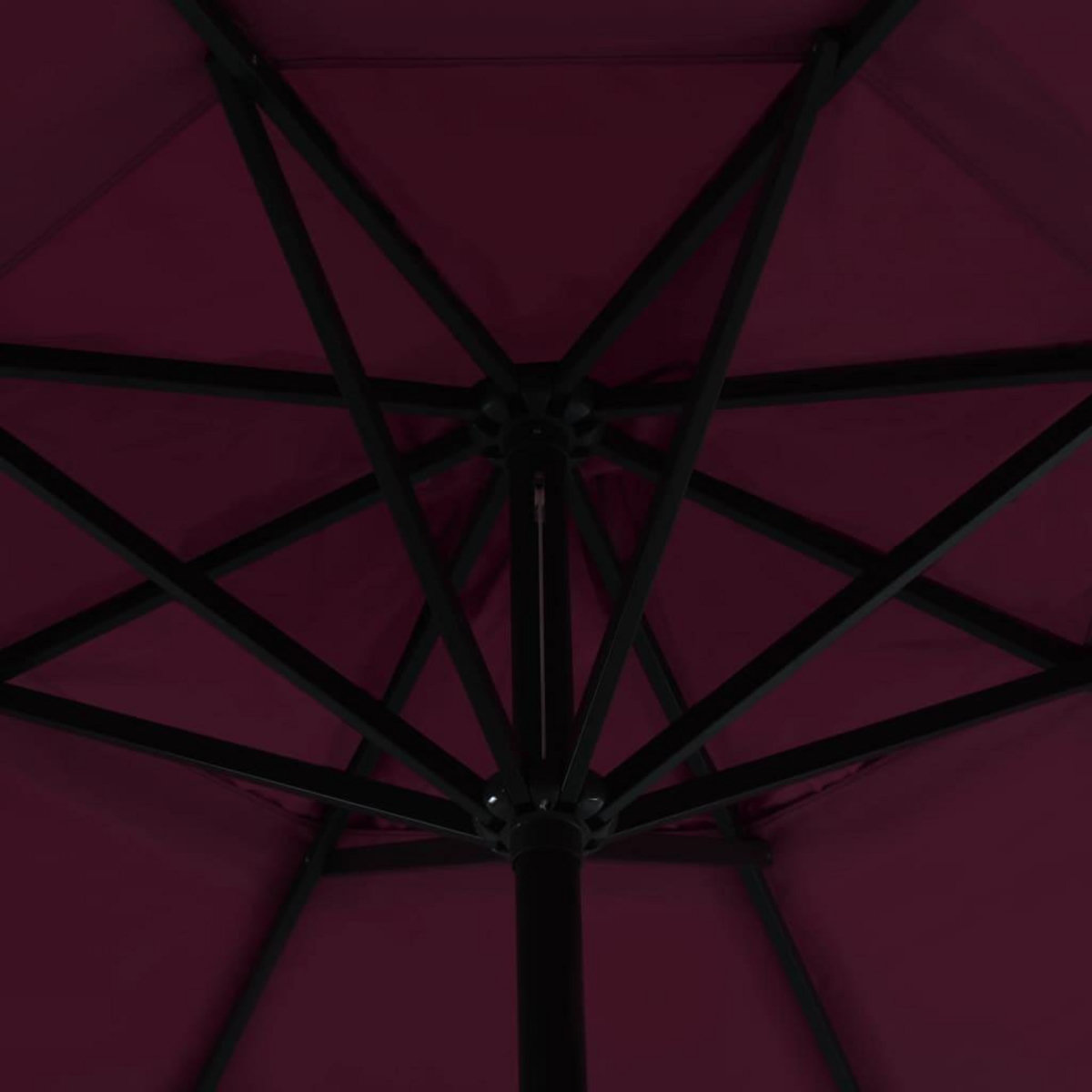 VIDAXL Parasol d'exterieur avec mat en aluminium 500 cm rouge bordeaux