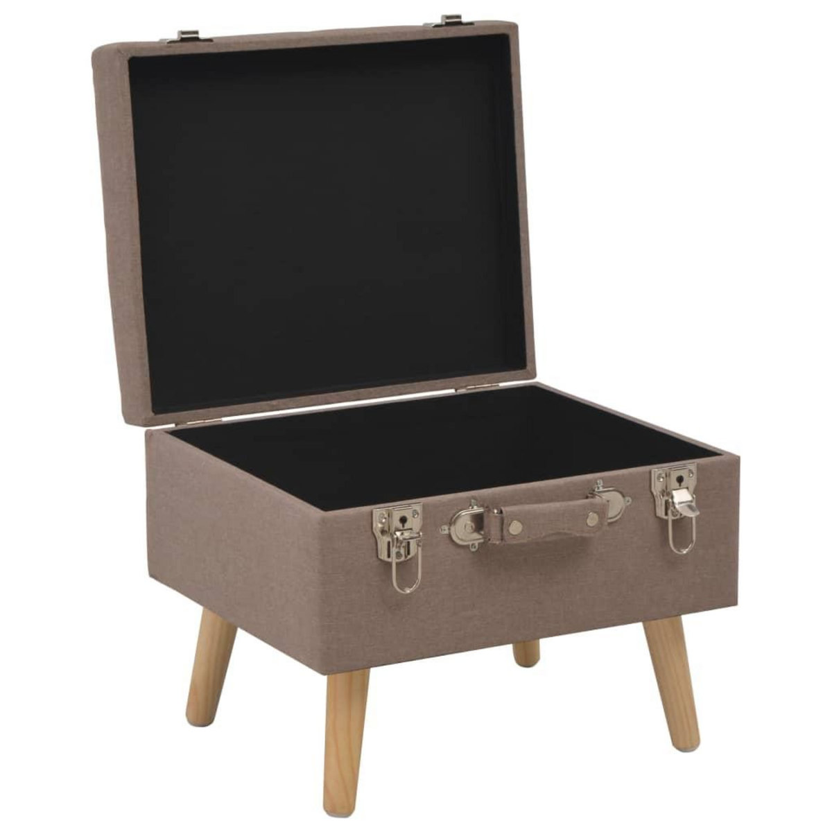 VIDAXL Tabouret de rangement 40 cm Marron Tissu