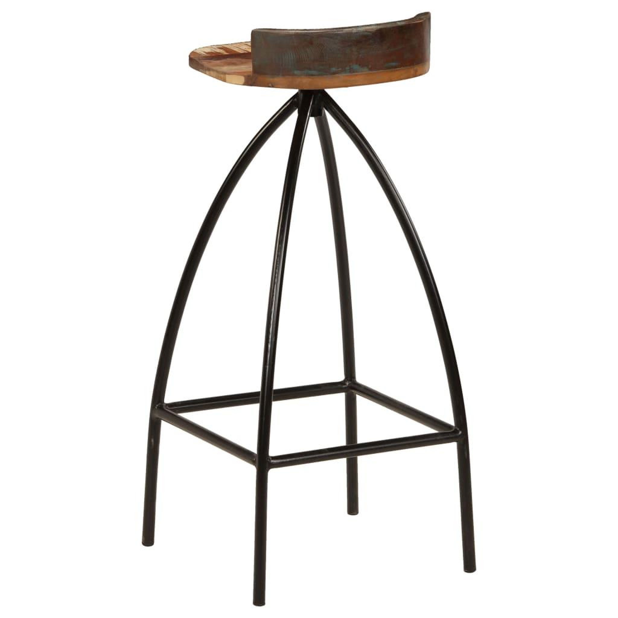 Voir la diapositive 5 : VIDAXL Tabourets de bar lot de 2 bois de recuperation massif