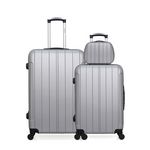 HERO HERO - Lot de 3 - Valise grand format, valise weekend et vanity FOGO. Coloris disponibles : Gris, Bleu