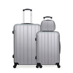 HERO HERO - Lot de 3 - Valise grand format, valise weekend et vanity FOGO. Coloris disponibles : Gris, Bleu