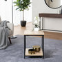 Voir la diapositive 2 : Paris Prix Table d'Appoint Carrée  Longo  50cm Naturel & Noir