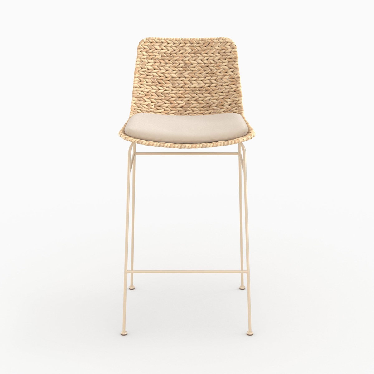 Rendez vous déco Lot de 2 chaises pour îlot central 66 cm en matière naturelle-Faro