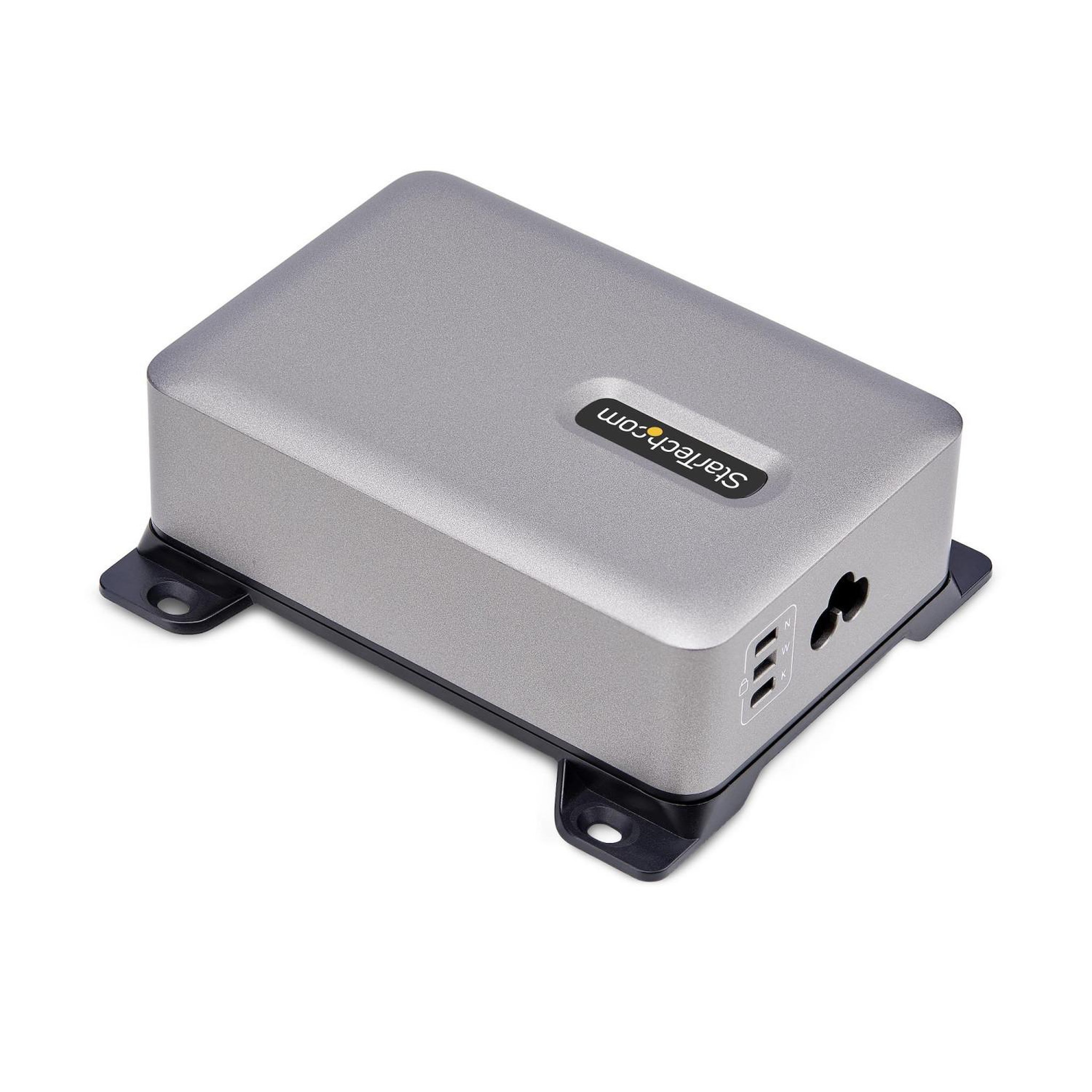 Voir la diapositive 3 : Startech Startech.com chargeur usb-c multi-appareils à 4 ports, 240 w au total, port unique 140 w epr, pd 3.1, ports de verrouillage à vis, salles de réunion, support inclus pour le montage en surface