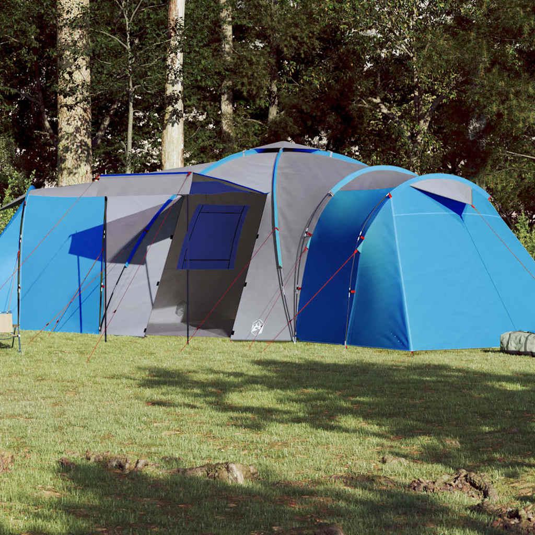VIDAXL Tente familiale a dome 12 personnes bleu impermeable