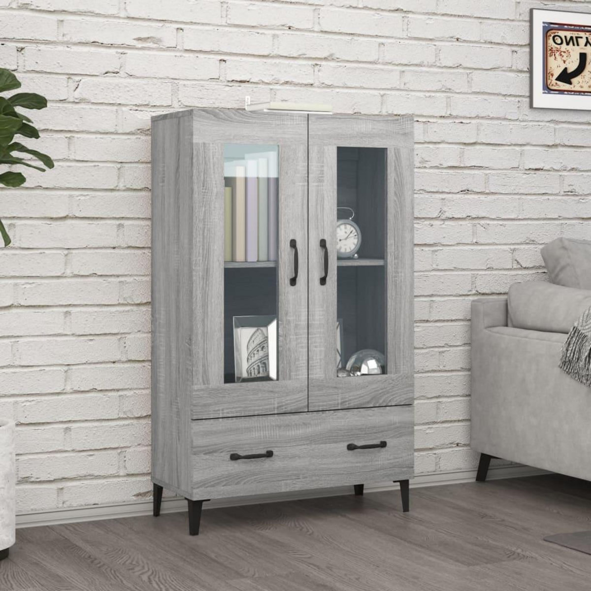 VIDAXL Buffet Sonoma gris 70x31x115 cm Bois d'ingenierie