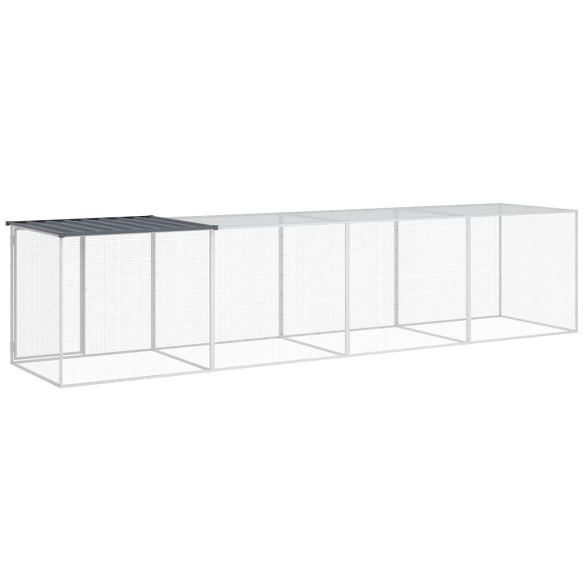 Voir la diapositive 5 : VIDAXL Poulailler avec toit anthracite 403x98x90 cm acier galvanise