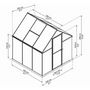 Voir la diapositive 2 : Palram Serre de jardin 3.4m² vert - 701632