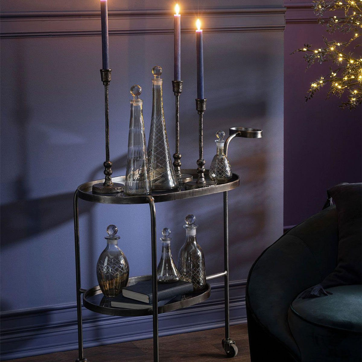 Paris Prix Carafe Design Motifs  Anastasia  36cm Greige