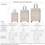 Voir la diapositive 2 : David Jones Lot 3 valises rigides dont 1 cabine TSA