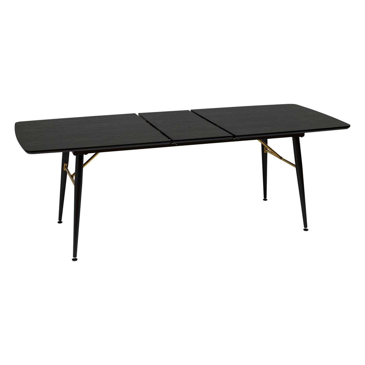 ATMOSPHERA Table à manger extensible en bois pour 6 à 8 personnes AUBREY - Noir
