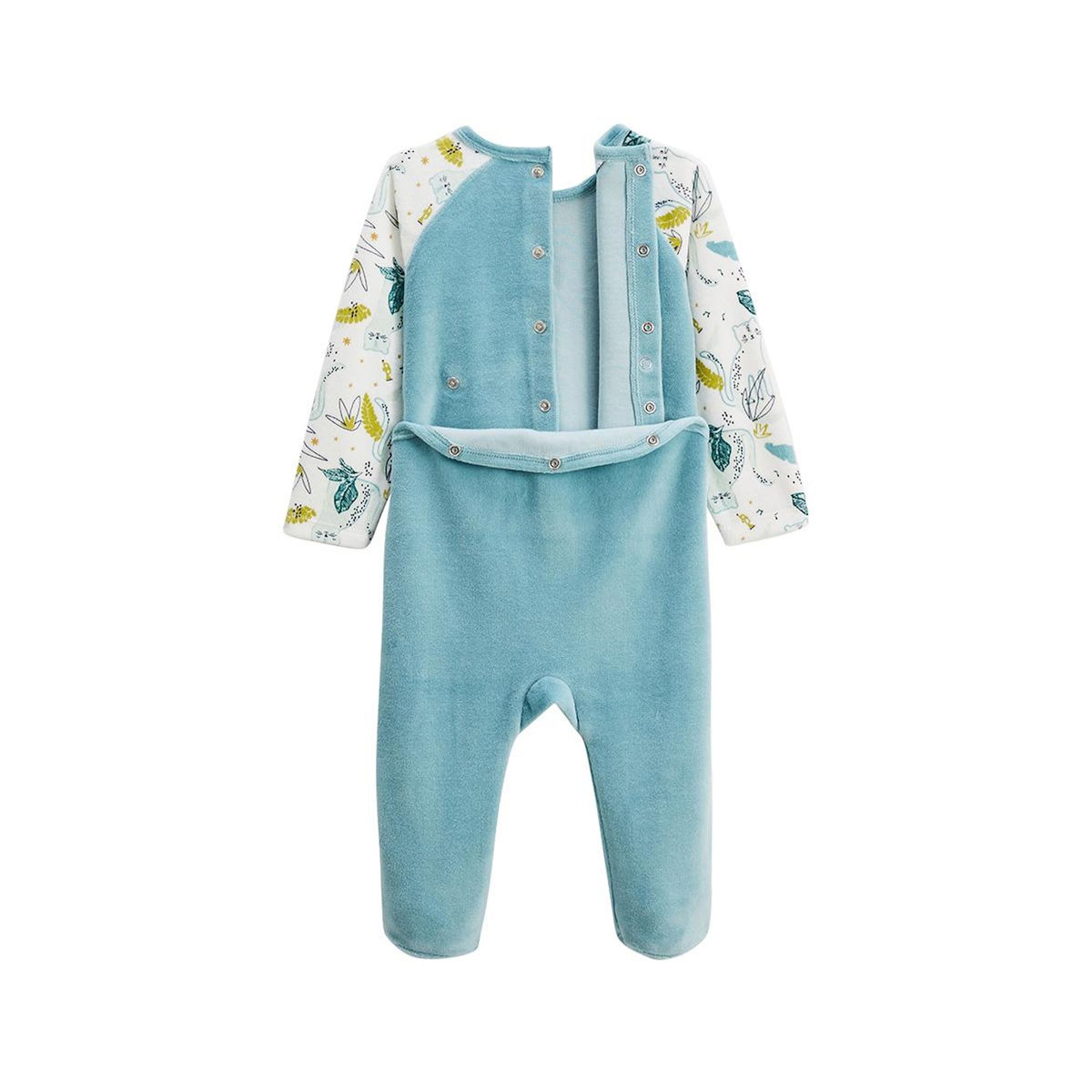 Petit Béguin Pyjama bébé en velours Oscar