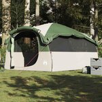 VIDAXL Tente familiale tunnel 6 personnes vert impermeable