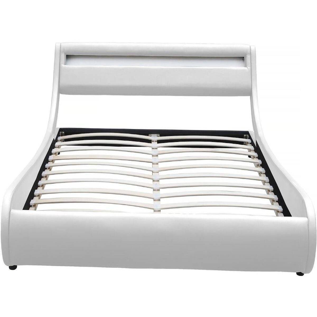 Habitat et Jardin Lit LED  Natacha  - 140 x 190 cm - Blanc