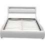 Voir la diapositive 4 : Habitat et Jardin Lit LED  Natacha  - 140 x 190 cm - Blanc