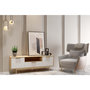 Voir la diapositive 2 : CONCEPT USINE Meuble TV scandinave en bois blanc FYN
