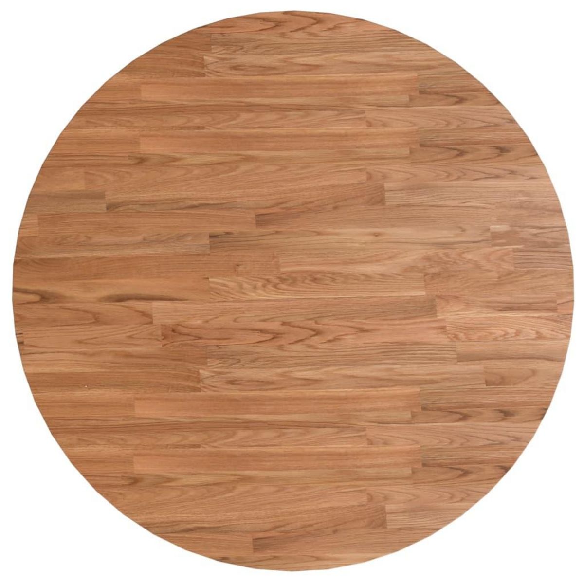 VIDAXL Dessus de table rond Marron clair Ø80x1,5 cm Bois chene traite