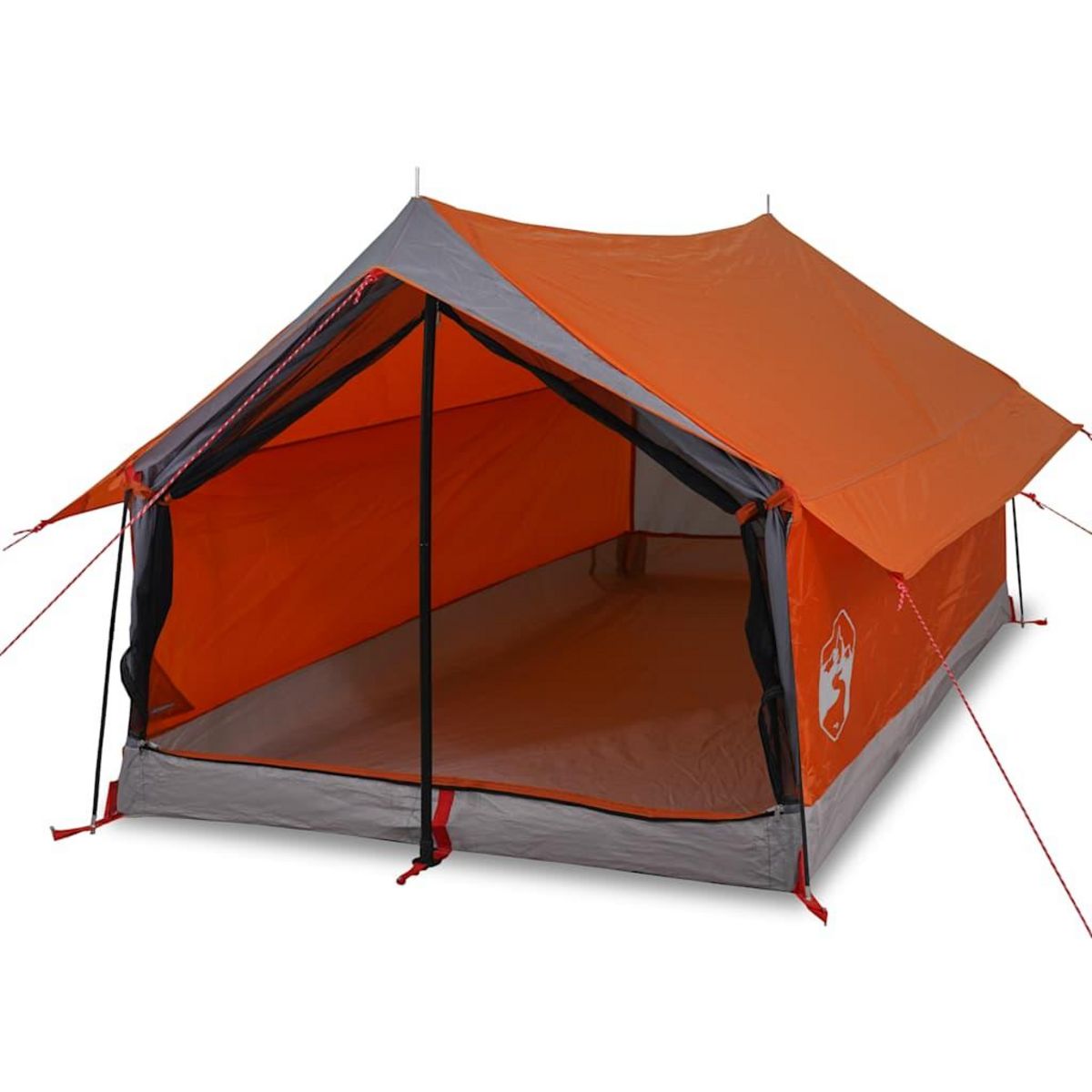 VIDAXL Tente de camping 2 personnes gris et orange impermeable