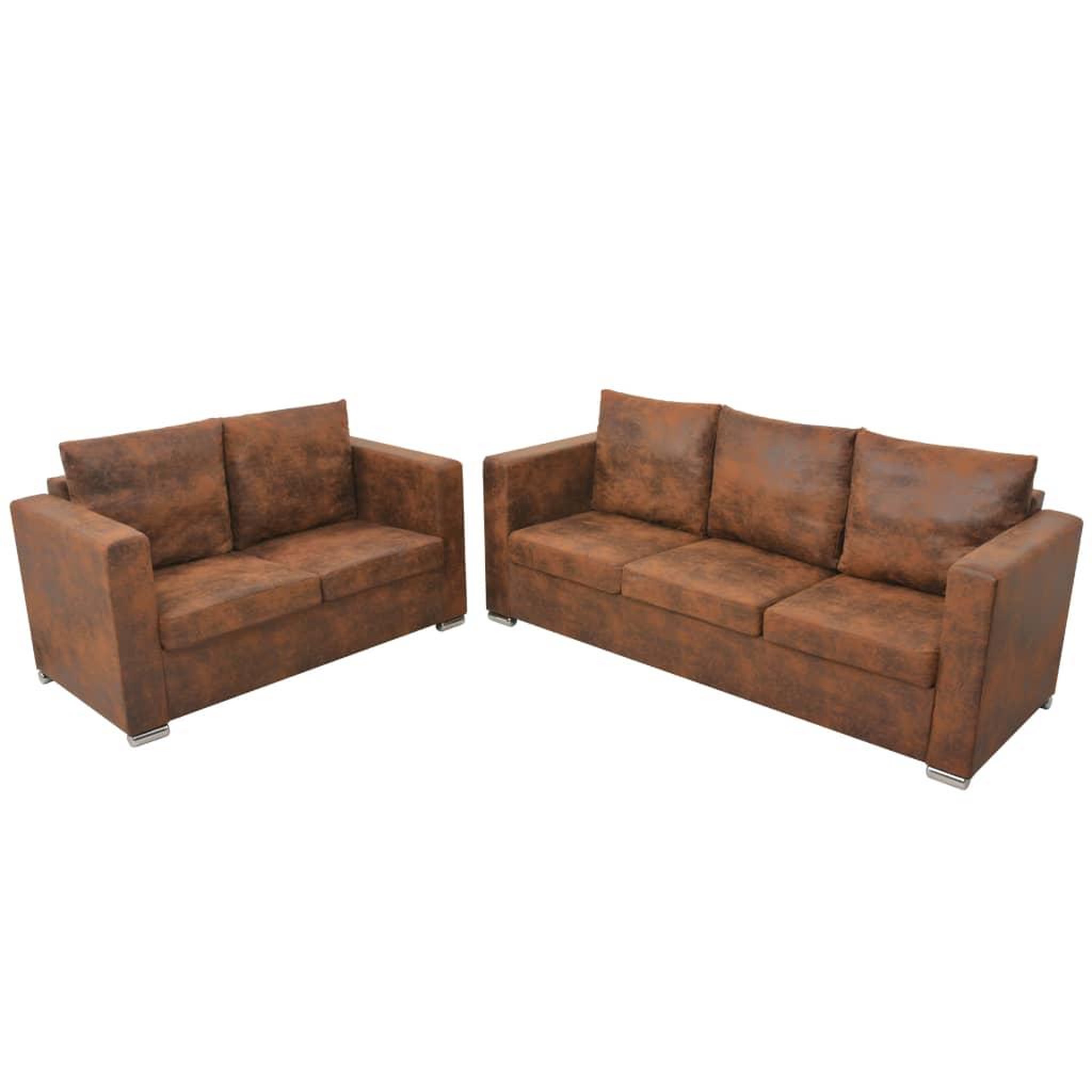 Voir la diapositive 1 : VIDAXL Ensemble de canapes 2 pcs cuir daim artificiel