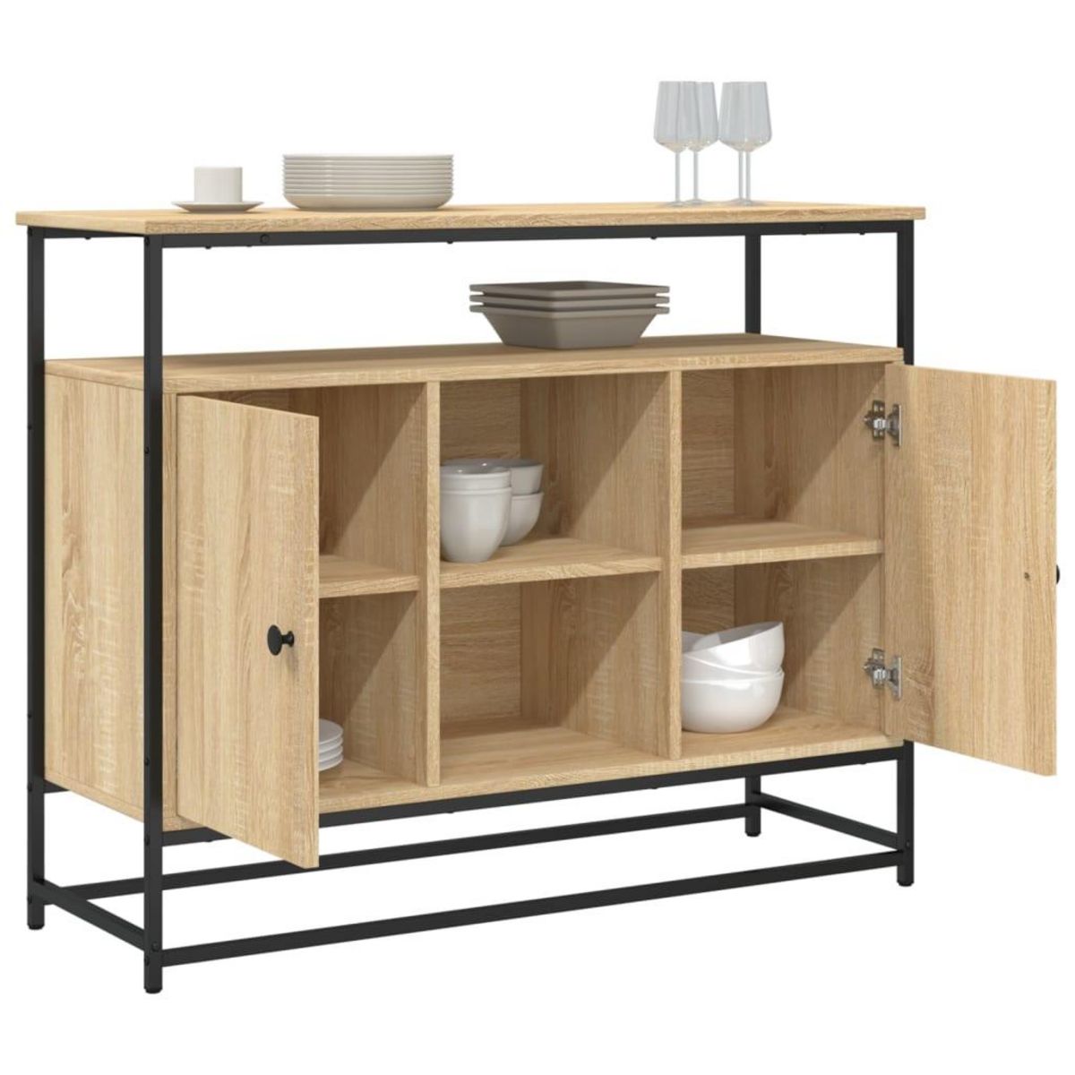 VIDAXL Buffet chene sonoma 100x35x80 cm bois d'ingenierie