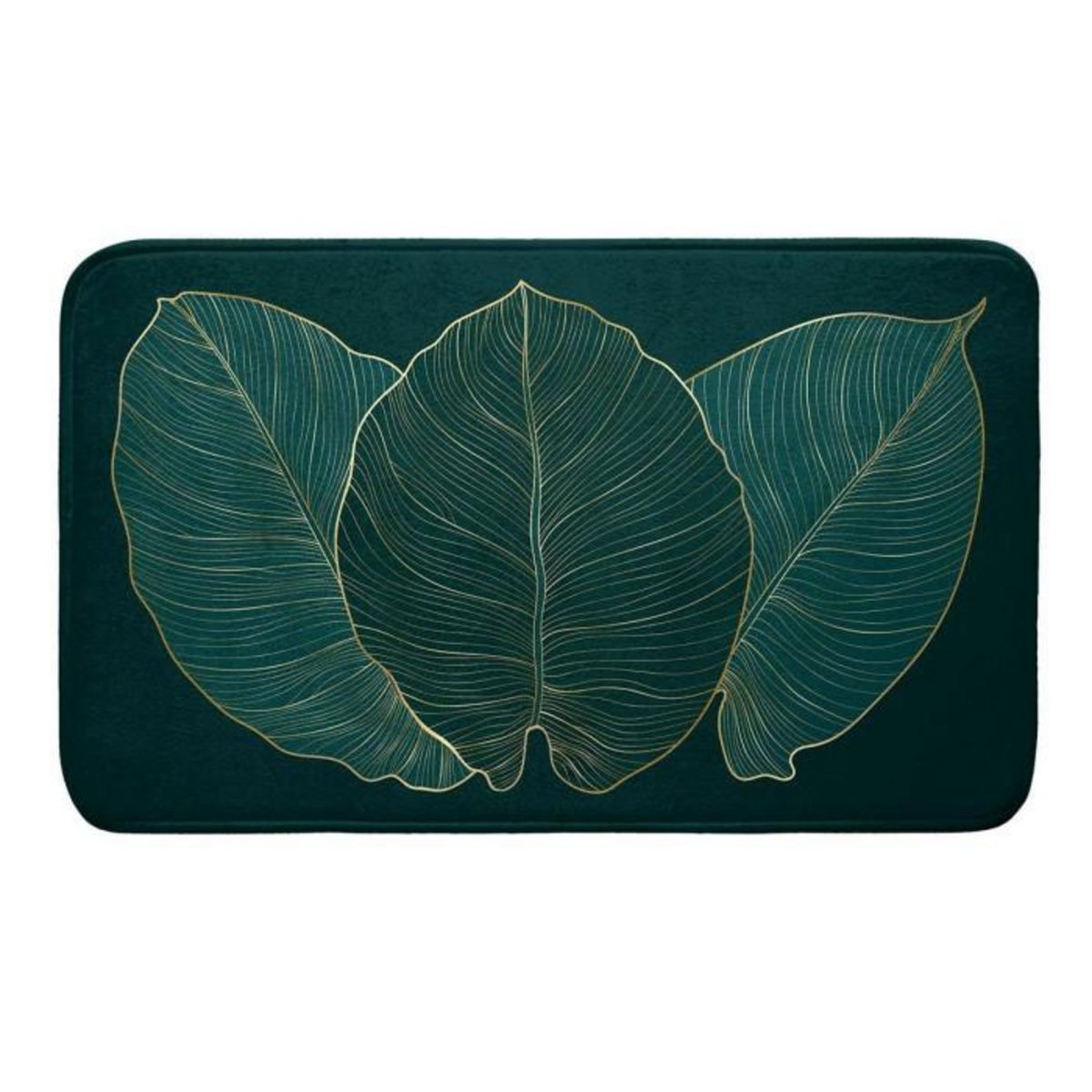 Paris Prix Tapis de Bain Microfibre  Jade  45x75cm Vert
