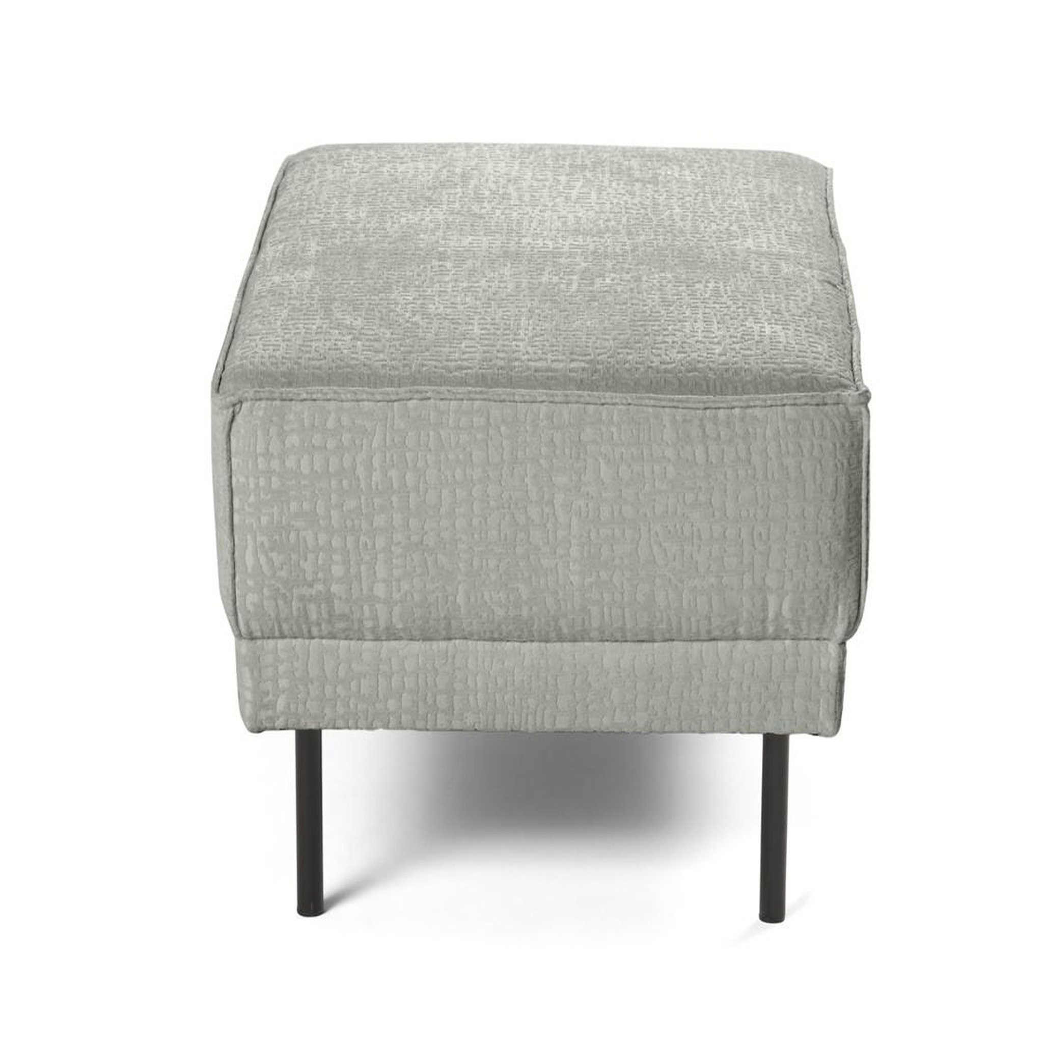 Voir la diapositive 4 : LISA DESIGN Charlie - pouf - pieds hauts - en tissu velours relief