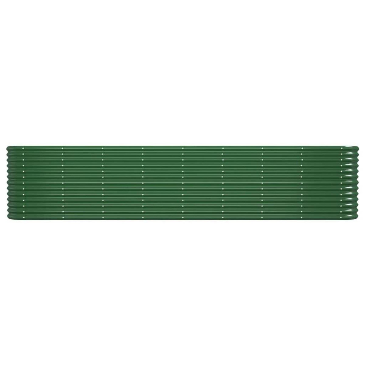 VIDAXL Lit sureleve de jardin Acier enduit de poudre 332x40x68 cm Vert