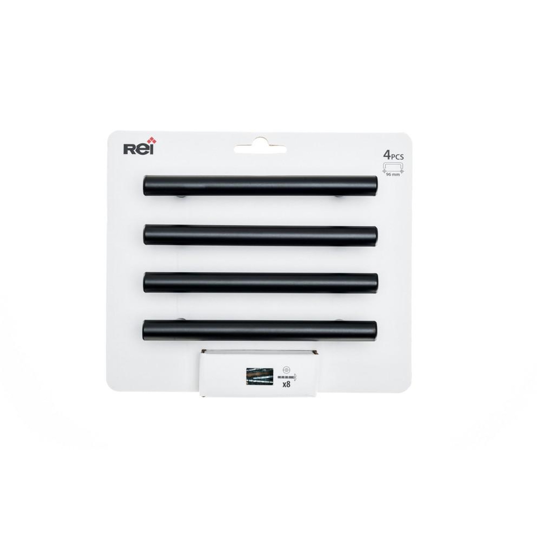 CENTRALE BRICO Lot de 4 poignées de meuble entraxe 96 mm inox brut