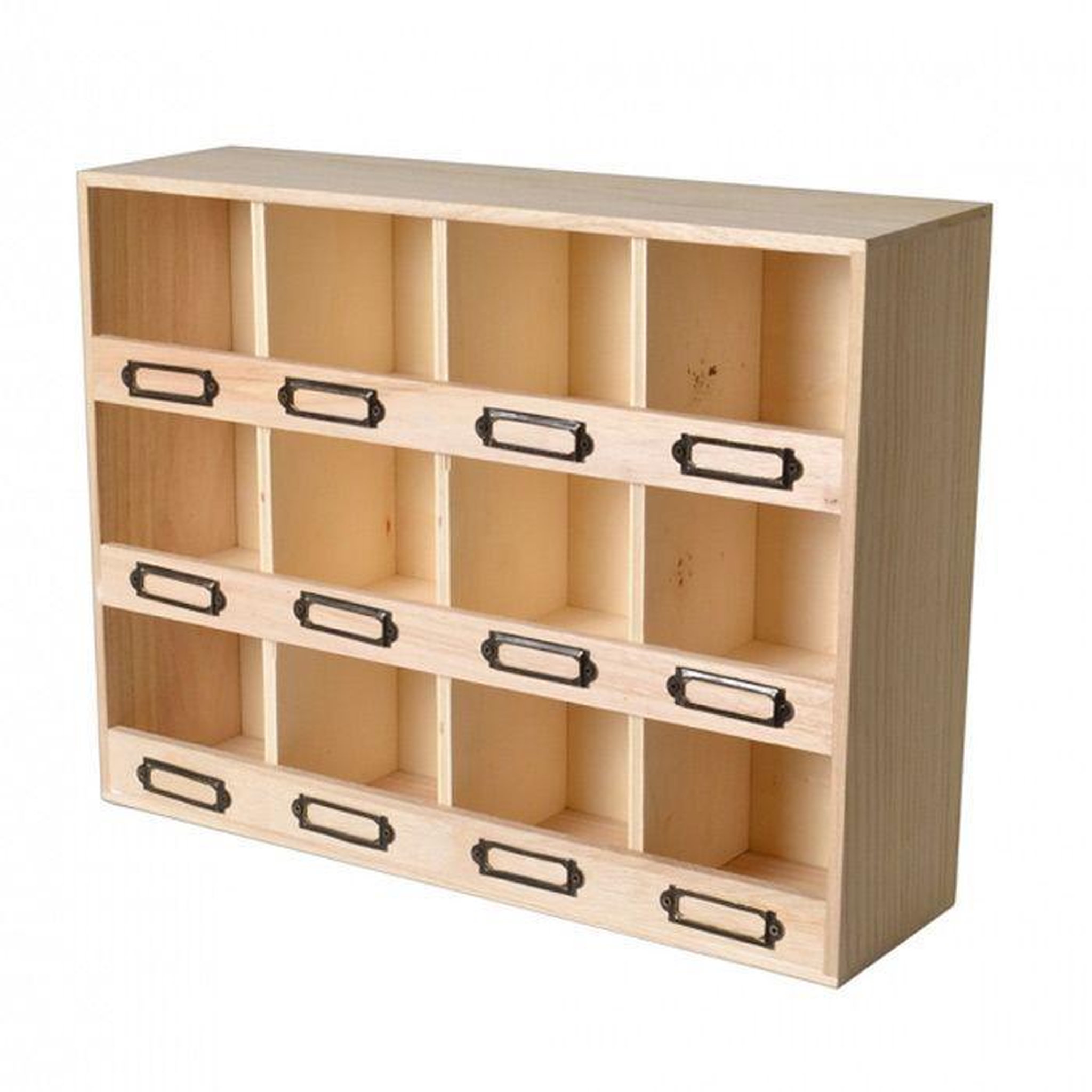 Voir la diapositive 1 : Artemio Casier de rangement en bois 12 emplacements