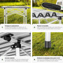 Voir la diapositive 4 : tectake Table de camping pliable gris