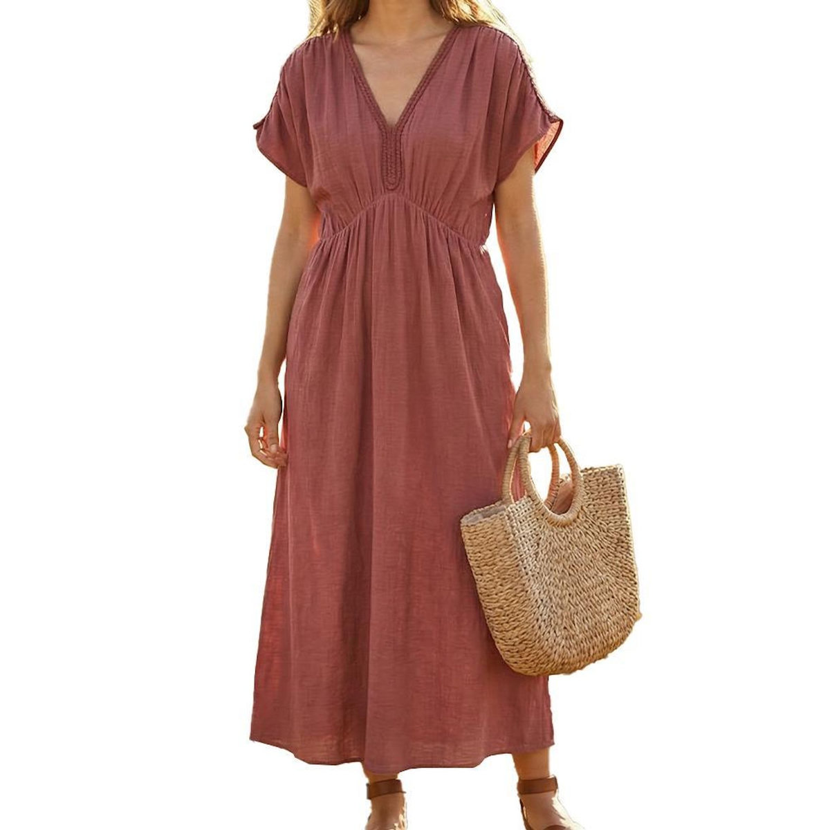 Vero Moda Robe Rose Foncé  Femme Vero Moda Marina