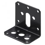 CENTRALE BRICO Equerre noir HETTICH, l.38 mm x P.58 cm