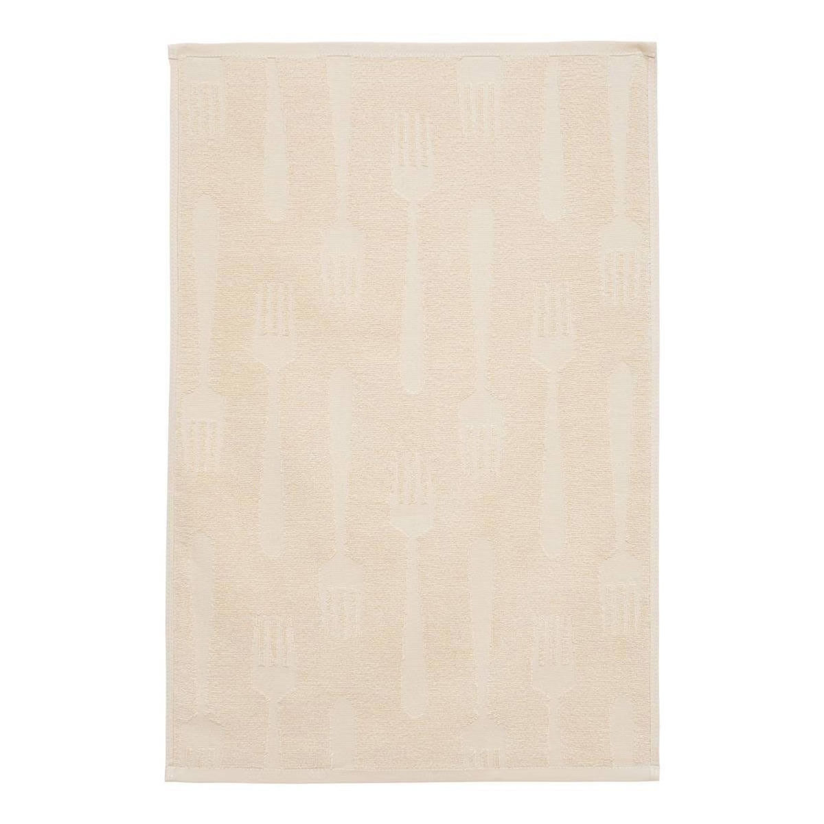 ATMOSPHERA Lot de 2 Torchons de Cuisine  Terry  45x70cm Beige