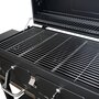 Voir la diapositive 5 : SWEEEK Barbecue Grill charbon de bois - Bernard XL Noir - Avec récupérateur de cendres. aérateurs. bac charbon ajustable et tablettes rabattables. L 160 x P 107.5 x H 141cm