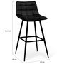 Voir la diapositive 6 : ID MARKET Lot de 4 tabourets de bar MADY en velours noir