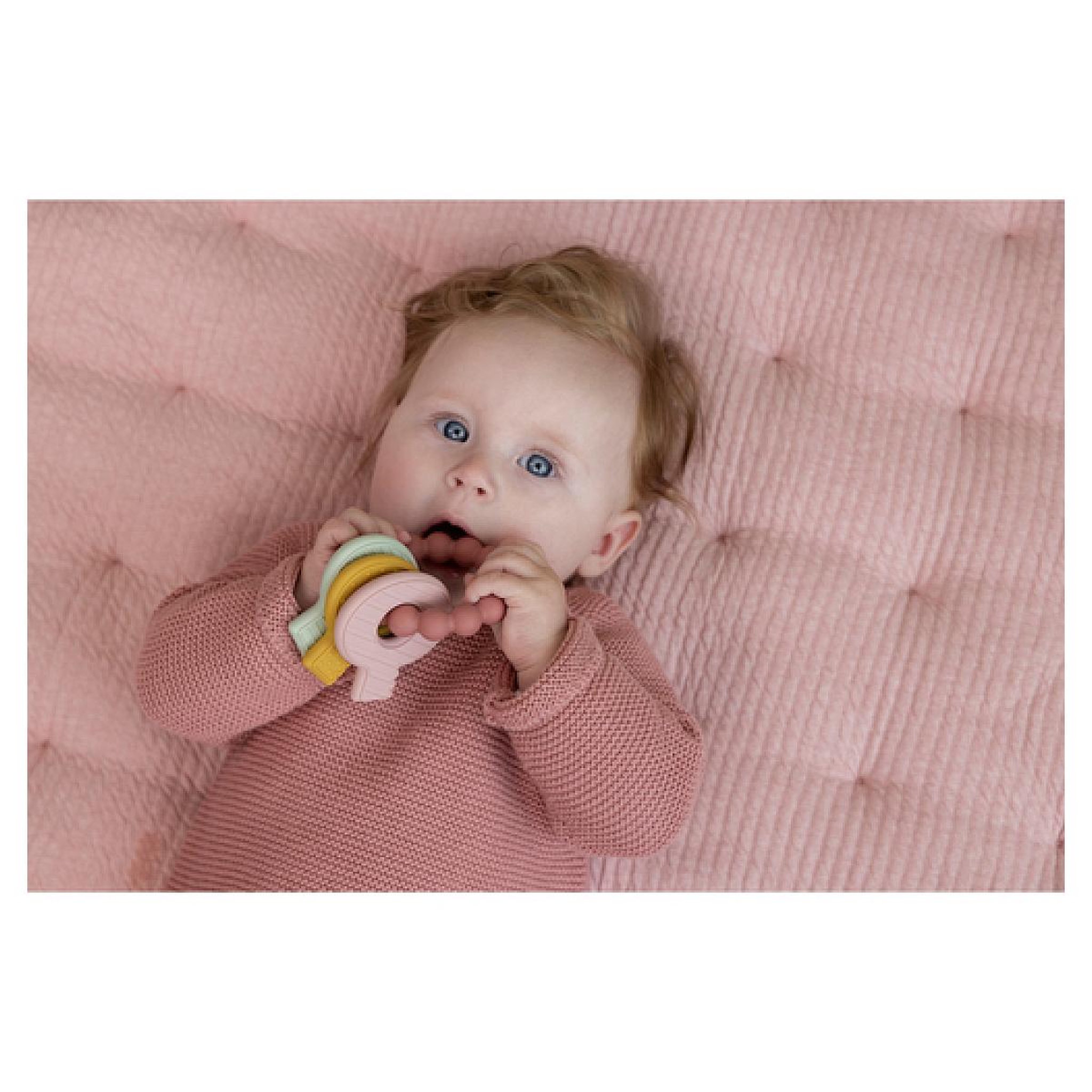 Voir la diapositive 5 : LITTLE DUTCH Trousseau de clés de dentition rose