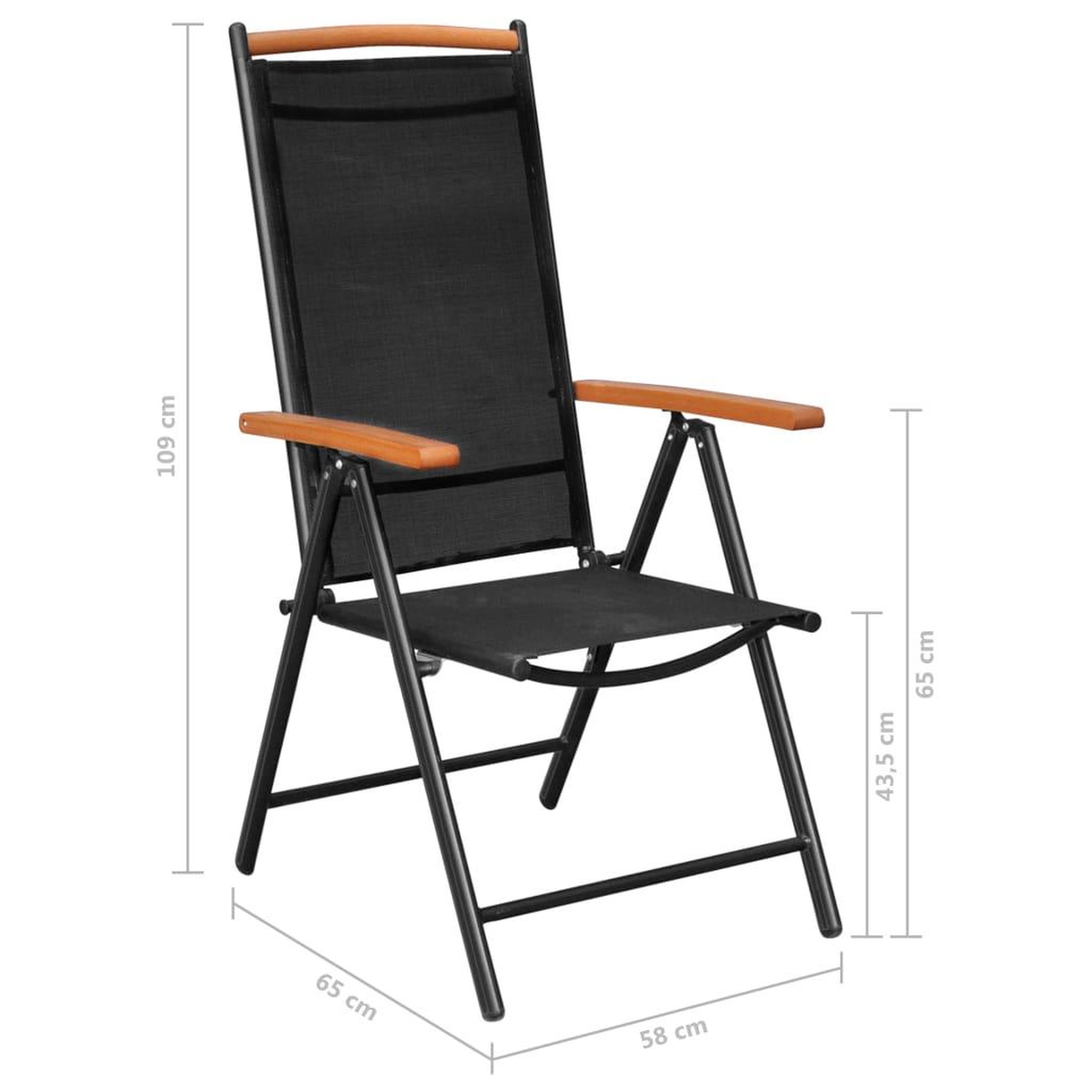 Voir la diapositive 6 : VIDAXL Ensemble a manger de jardin 5 pcs aluminium noir
