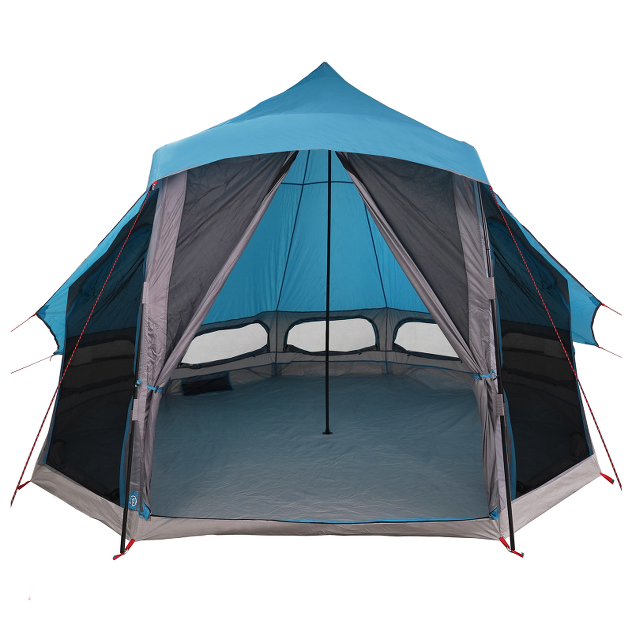Voir la diapositive 4 : VIDAXL Tente familiale tipi bleue imperméable pour 6 personnes