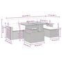 Voir la diapositive 6 : VIDAXL Salon de jardin avec coussins 6 pcs gris resine tressee acacia