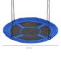 Voir la diapositive 3 : OUTSUNNY Balançoire nid d'oiseau ronde Ø 110 cm 4 anneaux inclus bleu