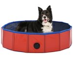 VIDAXL Piscine pliable pour chiens Rouge 80x20 cm PVC