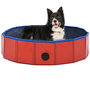 Voir la diapositive 1 : VIDAXL Piscine pliable pour chiens Rouge 80x20 cm PVC