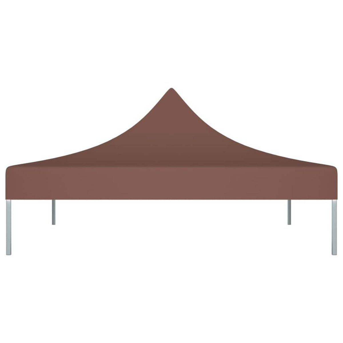 VIDAXL Toit de tente de reception 3x3 m Marron 270 g/m^2