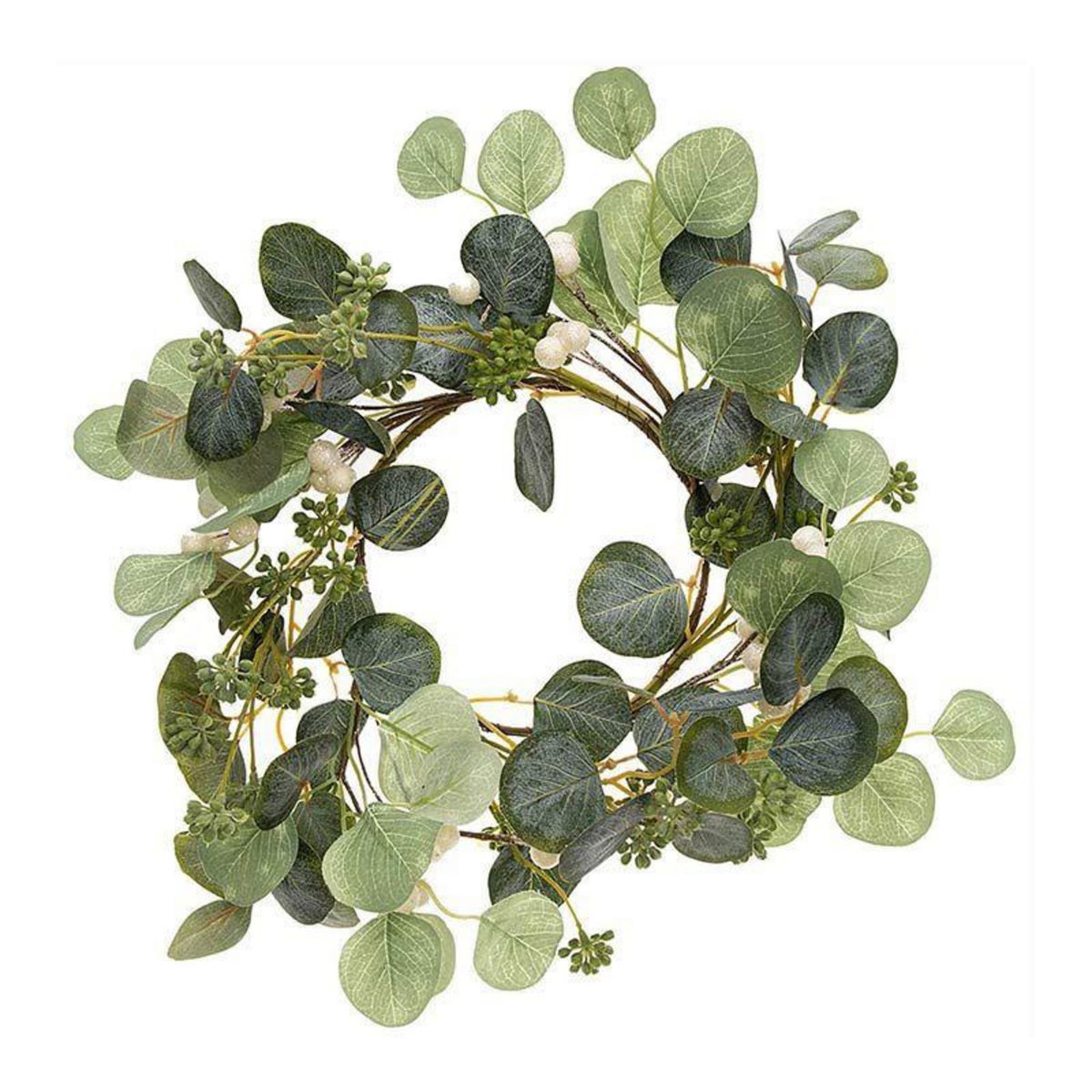 RICO DESIGN Couronne de baies blanches Ø 17 cm