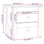 Voir la diapositive 6 : VIDAXL Table d'appoint Blanc 40x40x39 cm Bois massif de pin